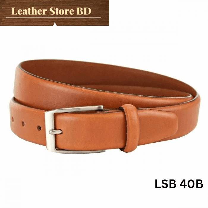 Men’s Premium Italian Calfskin Leather Belt – Brown, 30mm, Double Buckle