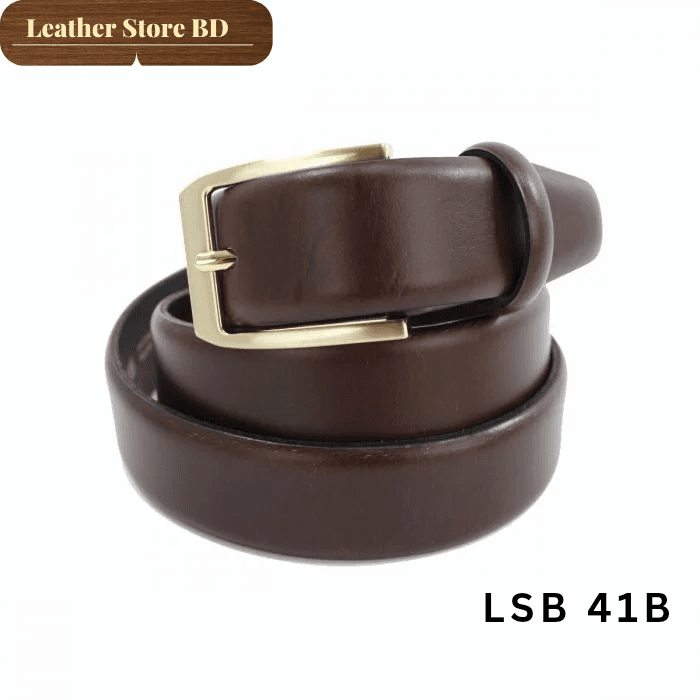 Men’s Premium Italian Calfskin Leather Belt – Brown, 30mm, Single Buckle
