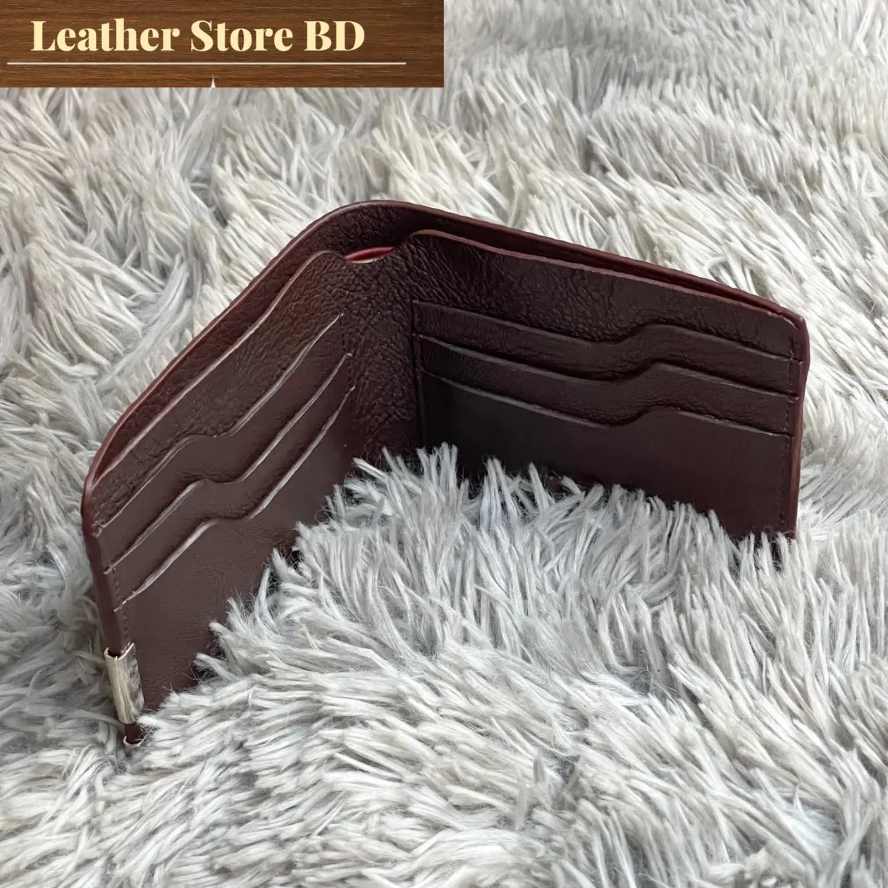 Men’s Brown Textured Leather Wallet – Premium Cowhide Bifold |