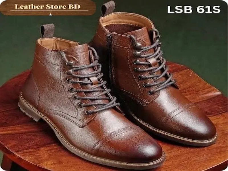 Buy Brown Leather Boots for Men – Handmade | LeatherStoreBD