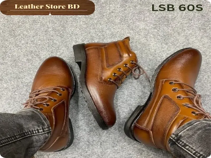 Buy Brown Leather Boots for Men – Handmade | LeatherStoreBD